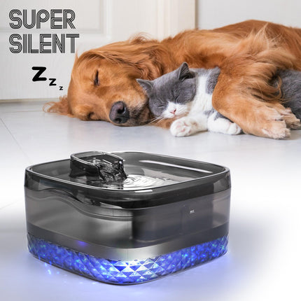 7L Automatic Pet Water Fountain with Silent Adjustable Pump and Multi-Stage Filtration