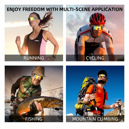 Portable Bluetooth Sports Sunglasses with HD Speakers, UV400 Lenses & Button Controls
