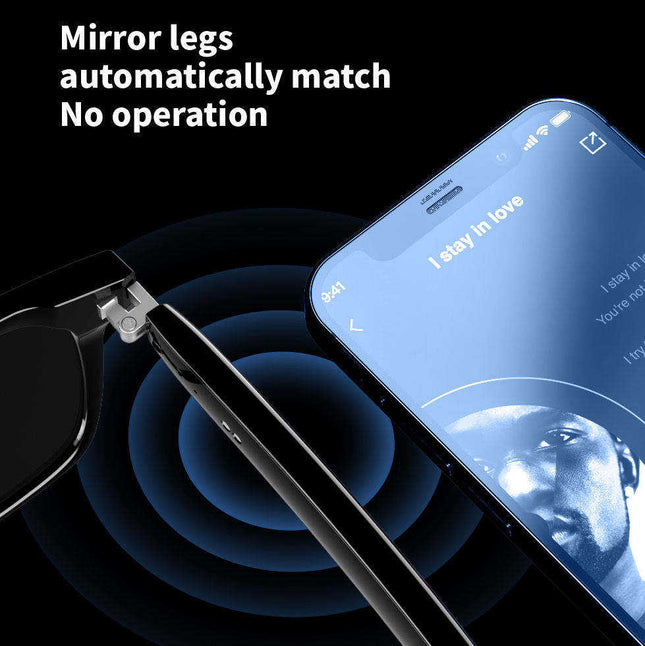 Bluetooth 5.3 Smart Audio Glasses with Polarised UV Protection and Hands-Free Calling