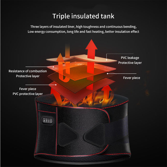 Portable Electric Heat Belt Wrap with Soothing Vibration Massage