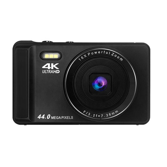Portable 44MP 4K Digital Camera with Auto Focus, Time-Lapse, Slow Motion and 16x Zoom