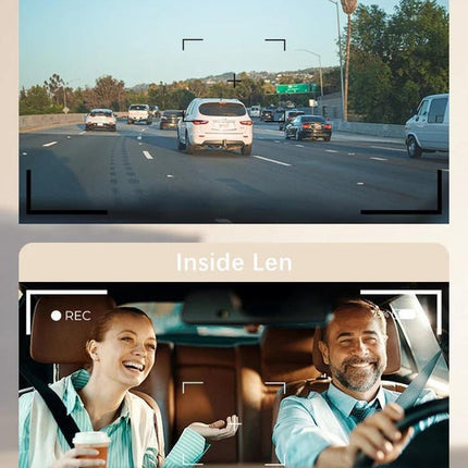 Portable 4K Front and Rear Dash Camera with WiFi Connectivity Black