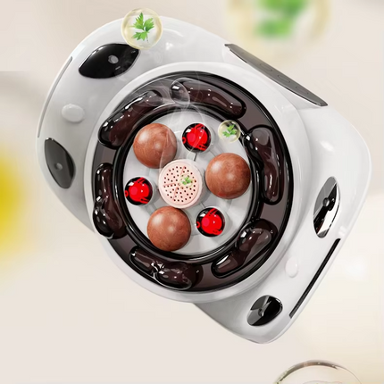 Portable Abdominal Massage Device with Adjustable Intensity and Moxibustion Support