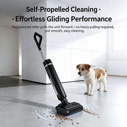 Cordless Wet & Dry Vacuum Mop 22.2V 9kPa Suction, LED Display, Self-Cleaning, 48 Min Runtime