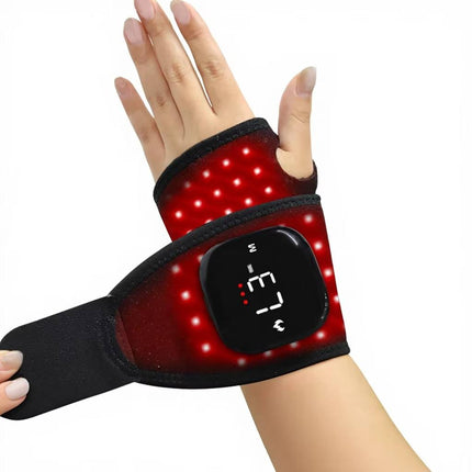 Rechargeable Infrared & Red Light Wrist Support Brace with Soothing Vibration Relaxation