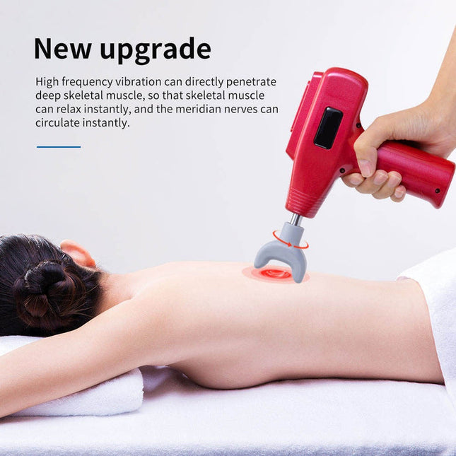 Portable Electric Muscle Massager with 16 Interchangeable Heads and 9 Speed Settings