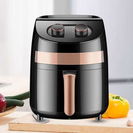 5L Air Fryer with Manual Dial Control 1000W Countertop Kitchen Appliance