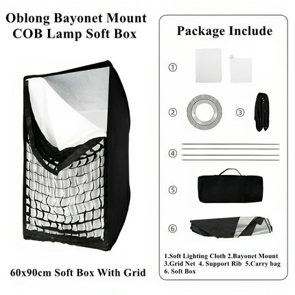 Portable Deep Parabolic Softbox with Bowens Mount for DSLR and LED Video Lights