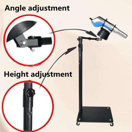 Adjustable Portable Wand Holder Stand with Wheels – Metal Height-Adjustable Support for Relaxation Devices