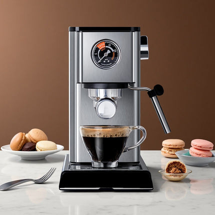 Stainless Steel 15 Bar Espresso Coffee Machine with 1.2L Tank