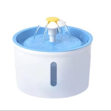 1.6L Flower Pet Water Fountain with LED Light and Silent Adjustable Pump