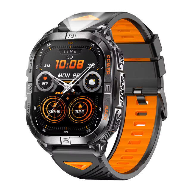 Rechargeable Smart Fitness Watch with Compass, AMOLED Display and 14 Sport Modes