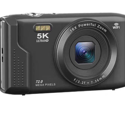 72MP 5K Digital Camera with Autofocus, 16X Digital Zoom, 2.8" HD Touchscreen & LED Fill Light