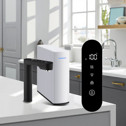 Smart Touch Instant Heating Kitchen Faucet, Rotating Spout, 7 Temperature Modes Up to 100°C