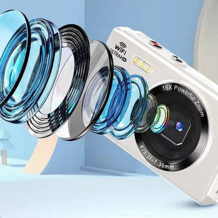 72MP 5K Digital Camera with Autofocus, 16X Digital Zoom, 2.8" HD Touchscreen & LED Fill Light