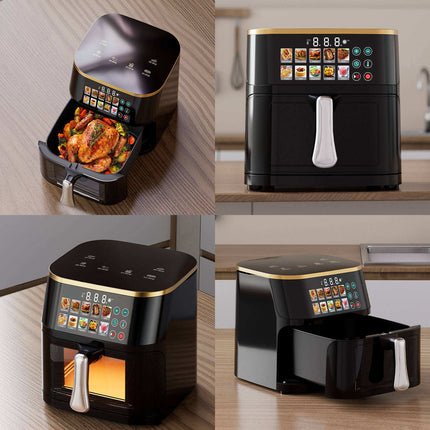 Large 10L Digital Air Fryer with Color Display – Fast, Easy & Versatile Cooking, Black