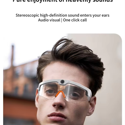2-in-1 4K Video Recording Smart Glasses with Polarised Lenses, Bluetooth Audio & Photo Capture