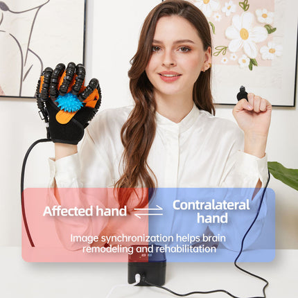 Portable Pneumatic Hand Relaxation Gloves for Hemiplegia & Stroke Recovery with Adjustable Pressure