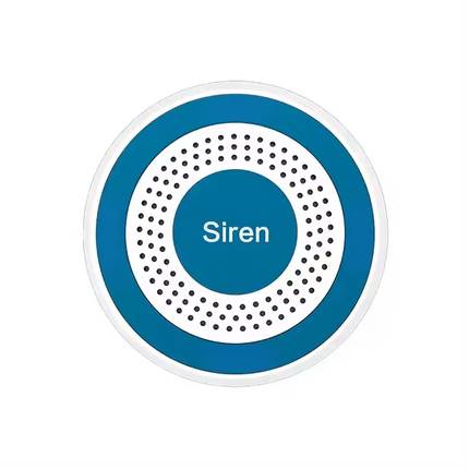 Wireless 433MHz Alarm Siren Hub with Rechargeable Battery and Voice Alerts
