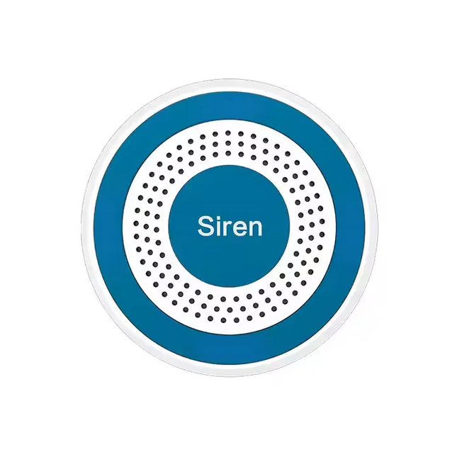 Wireless 433MHz Alarm Siren Hub with Rechargeable Battery and Voice Alerts
