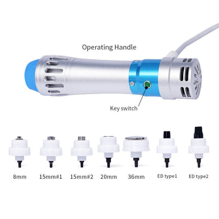 Portable 10 Head Electrorelaxation Massager Adjustable Intensity Silver Blue