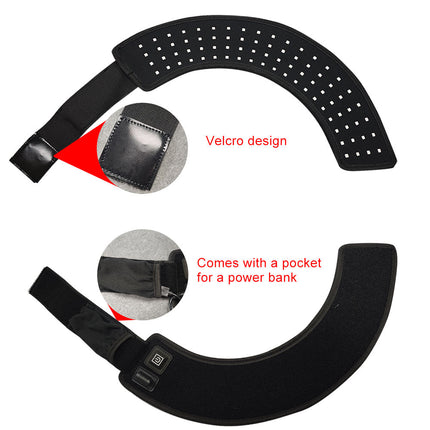 Infrared Red Light Relaxation Belt Adjustable Timer Comfort Relief Black