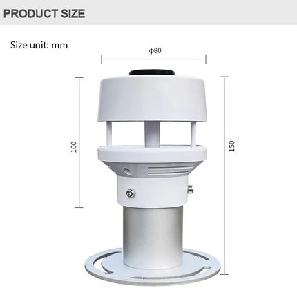 6-in-1 Digital Weather Station Sensor with Temperature, Humidity & Forecast Display