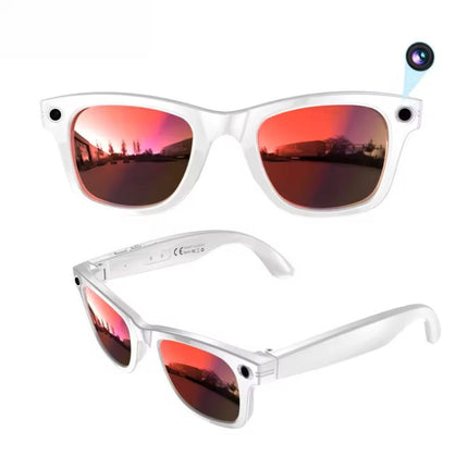 AI Smart Camera Glasses with 8MP HD Camera, Bluetooth Audio, IP65 Waterproof & Photo Transfer