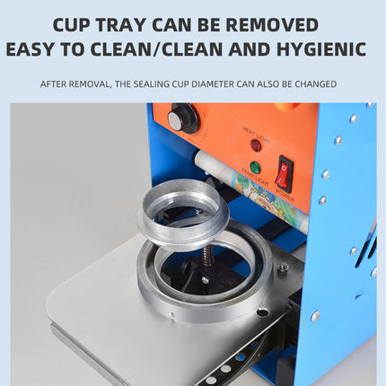 Commercial Manual Cup Sealer Heavy Duty Steel 220V Countertop