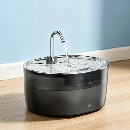 3.2L Stainless Steel Pet Water Fountain with Automatic Water Circulation and Silent Pump