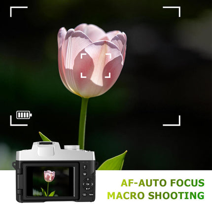 75MP Digital Camera with 6K Video, 18X Digital Zoom and 3.0 Inch Flip Touch Screen