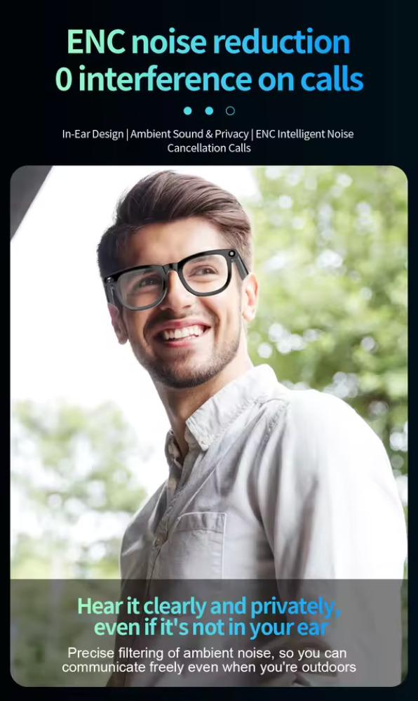 Smart AI Camera Glasses with 8MP HD Camera, 1080P Video, Bluetooth Audio & Real-Time Translation