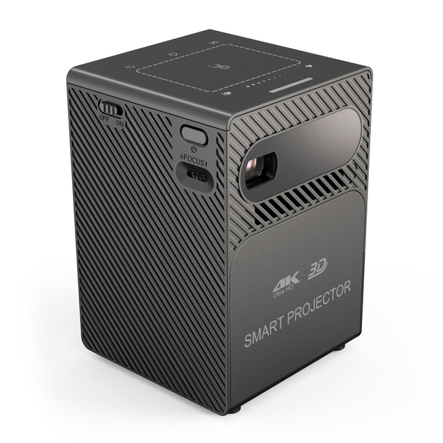 Wi-Fi Mini Projector with 100 Lumens Built-in Android 9 & ±45° Keystone