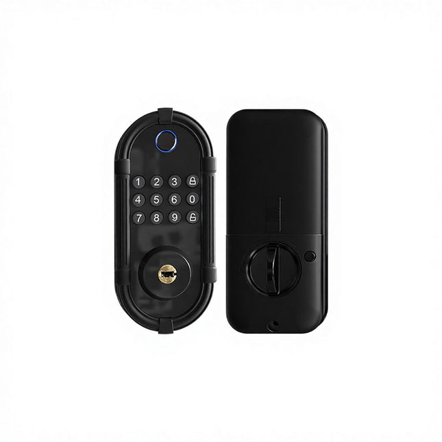Smart Fingerprint Deadbolt Door Lock with Bluetooth App Access & 4 Unlock Methods