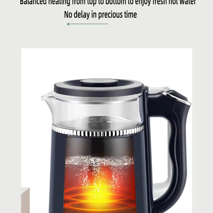 1500W 2.0L Fast Boil Cordless Electric Kettle Portable Dark Blue 220V