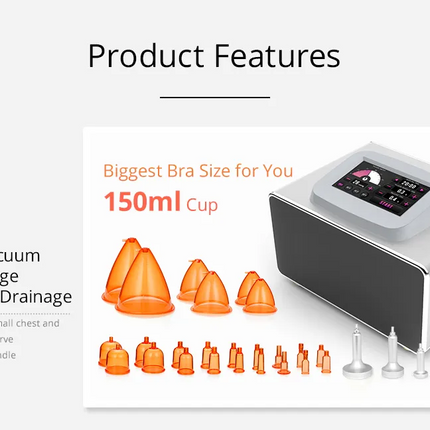 Vacuum Butt Lifting & Breast Enhancement Machine with 29 Cups 300W Body Sculpting System