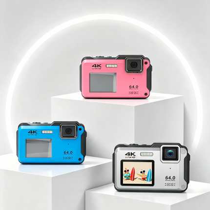 4K Digital Camera with 2.8" HD IPS Screen, Autofocus, Webcam Function & Rechargeable Battery
