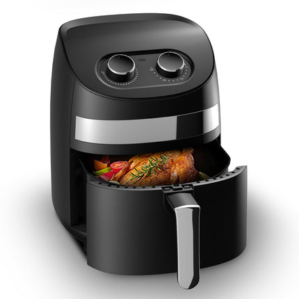 5L Air Fryer with Manual Dial Control 1000W Countertop Kitchen Appliance