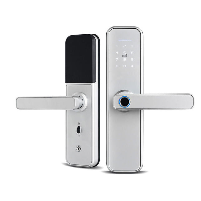 Aluminum Alloy Smart Door Lock with Fingerprint, Password, NFC Card & App Control