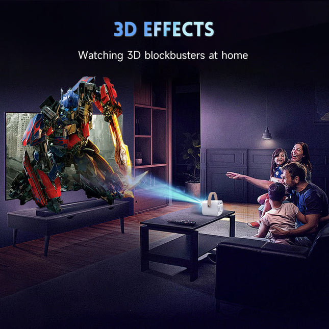 Portable 1080P Outdoor Projector with 350 ANSI Lumens & Auto Focus