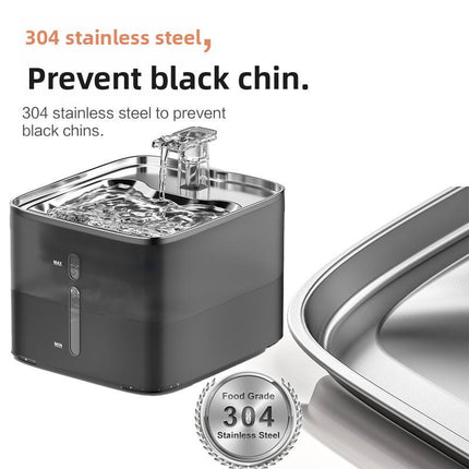 4.2L Automatic Pet Water Fountain with 304 Stainless Steel Tray and Silent Pump