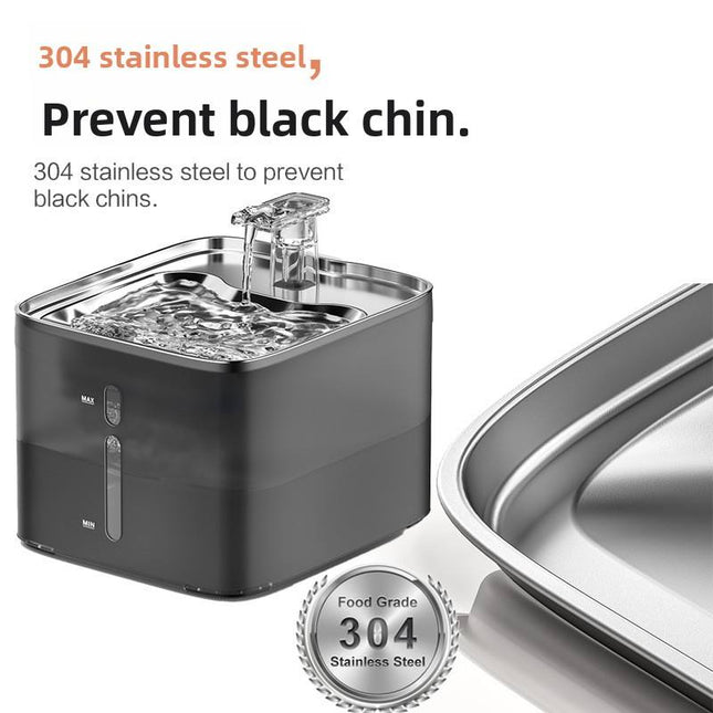 4.2L Automatic Pet Water Fountain with 304 Stainless Steel Tray and Silent Pump
