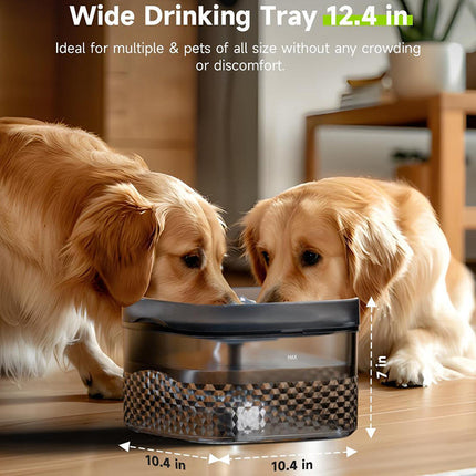 9L Automatic Pet Water Fountain with Silent Adjustable Pump and Multi-Stage Purification