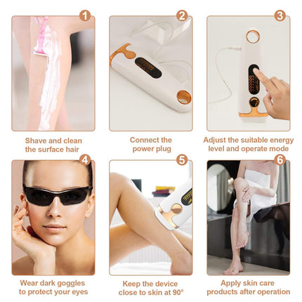 IPL Hair Removal Device for Home Use with 5 Energy Levels and LED Display