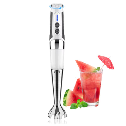 Cordless USB Rechargeable Hand Blender with 21 Speeds and Multi-Angle Head