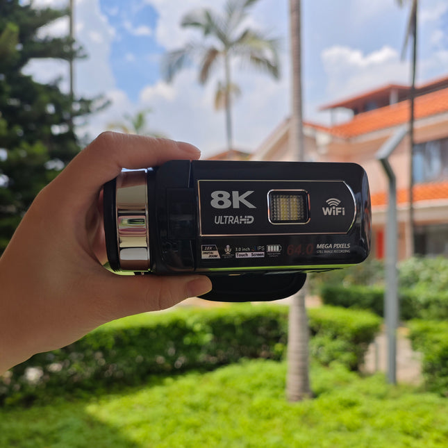 8K UHD Video Camera with 48MP Photos, 3-Inch Touch Screen and WiFi