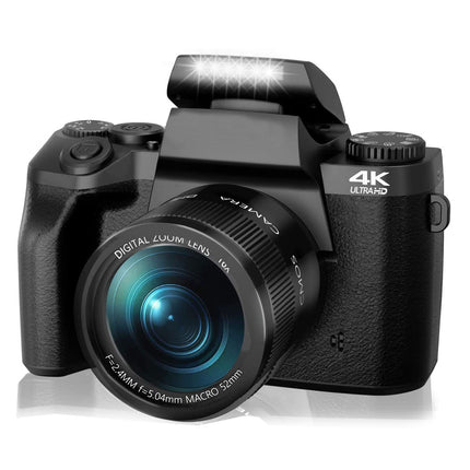 4K 64MP Digital Camera with Dual Front & Rear Cameras, 4 Inch HD Touchscreen, WiFi, 3000mAh Battery