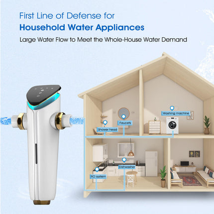 40 Micron Automatic Flush Water Pre Filter 316 Stainless Steel Sediment Rust Hair Removal 8T/h