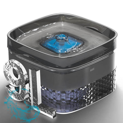 9L Automatic Pet Water Fountain with Silent Adjustable Pump and Multi-Stage Purification