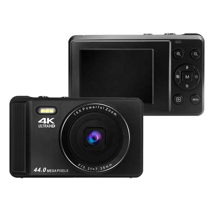 Portable 44MP 4K Digital Camera with Auto Focus, Time-Lapse, Slow Motion and 16x Zoom
